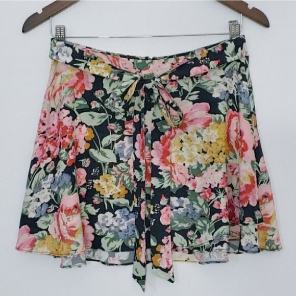 NWT ZARA Floral faux wrap Dora mini skirt - Picture 2 of 13